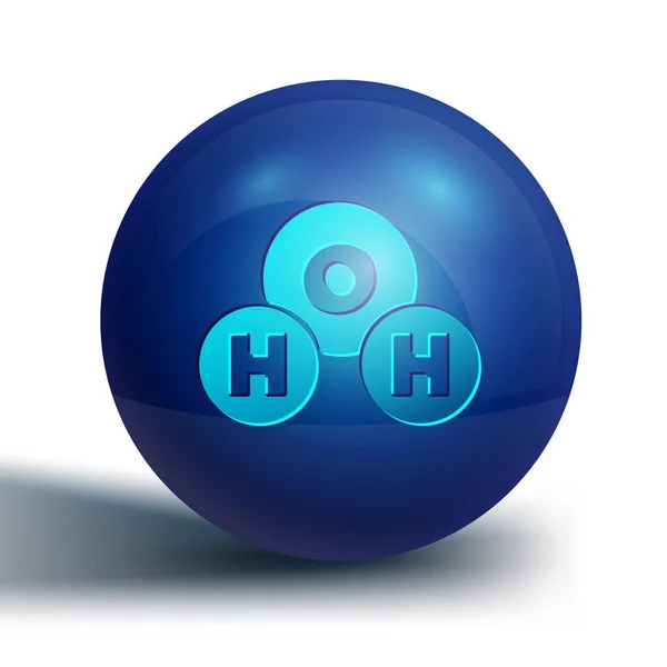Blue Chemical Vzorec Pro Kapky Vody H2O Tvaru Ikony Izolované — Stockový vektor
