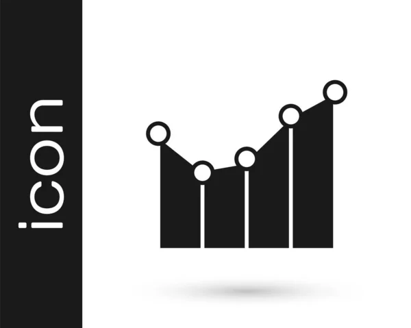 Black Graph Schedule Chart Diagram Infographic Pie Graph Icon Isolated — Stock Vector