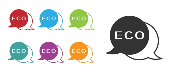 Czarny Sztandar Etykieta Etykieta Logo Ekologicznej Ikony Zdrowej Żywności Białym — Wektor stockowy