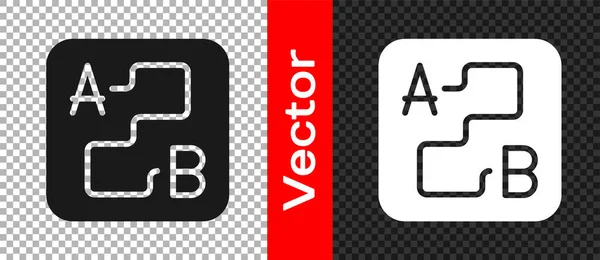 Das Schwarze Routensymbol Isoliert Auf Transparentem Hintergrund Kartenzeiger Zeichen Konzept — Stockvektor