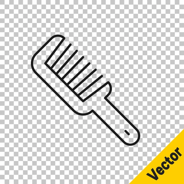Hairbrush 아이콘은 배경에서 분리되었습니다 곱슬머리 바버의 Vector — 스톡 벡터