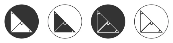 Schwarzer Winkel Bisektor Eines Dreiecks Auf Weißem Hintergrund Kreis Taste — Stockvektor