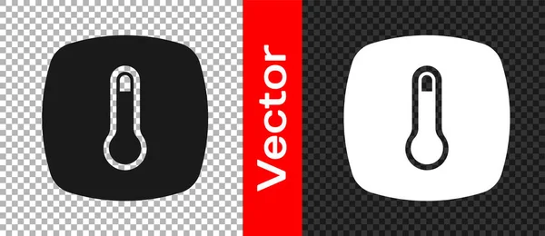 Schwarzes Thermostatsymbol Isoliert Auf Transparentem Hintergrund Temperaturregelung Vektor — Stockvektor