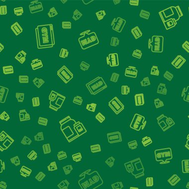 Çevrimiçi fitness ve antrenman, spor beslenme ve konum jimnastik salonunu kusursuz düzende ayarla. Vektör