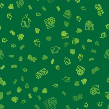 Çin çay seremonisi, suşi kesme tahtası ve Yuan para birimi kusursuz desenli. Vektör