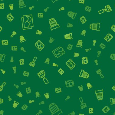 Fotoğraf çerçevesi, aksiyon kamerası ve kamera lenslerini kusursuz bir şekilde ayarla. Vektör