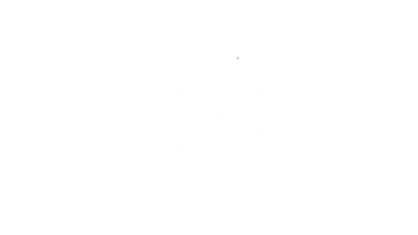 Μαύρη γραμμή Φωτογραφία εικονίδιο κάμερα απομονώνονται σε λευκό φόντο. Φωτογραφία κάμερα. Ψηφιακή φωτογραφία. 4K Γραφική κίνηση κίνησης βίντεο — Αρχείο Βίντεο