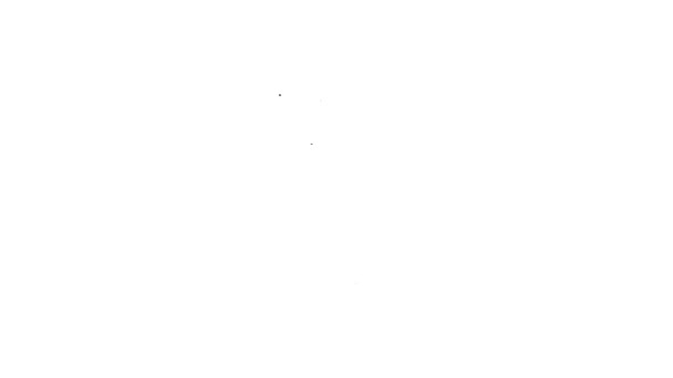 Schwarze Linie Smartphone Akku-Ladesymbol isoliert auf weißem Hintergrund. Telefon mit niedriger Akkuladung. 4K Video Motion Grafik Animation — Stockvideo