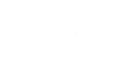 Siyah çizgi zil simgesi beyaz arkaplanda izole edildi. Alarm sembolü, servis zili, el zili işareti, uyarı sembolü. 4K Video hareketli grafik canlandırması