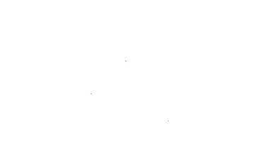 Beyaz arkaplanda siyah çizgi limon simgesi izole edildi. 4K Video hareketli grafik canlandırması