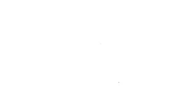 Siyah çizgili alkol ya da beyaz arka planda izole edilmiş ruh yakıcı ikonu. Kimyasal ekipman. 4K Video hareketli grafik canlandırması