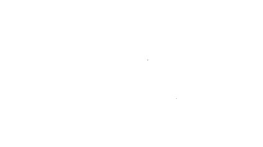 Beyaz arkaplanda izole edilmiş simge dikmek için siyah çizgi yüksüğü. 4K Video hareketli grafik canlandırması