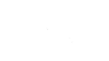 Beyaz arkaplanda izole edilmiş simge dikmek için siyah çizgi yüksüğü. 4K Video hareketli grafik canlandırması