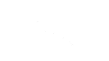 Beyaz arkaplanda siyah çizgi karton simgesi izole edildi. Okul karatahtası. 4K Video hareketli grafik canlandırması