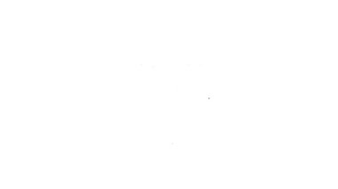 Beyaz arkaplanda siyah çizgi DNA sembolü izole edilmiş. 4K Video hareketli grafik canlandırması