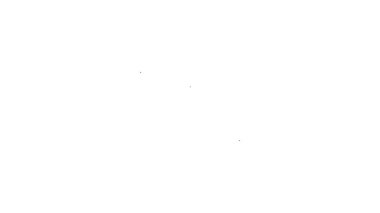 Siyah çizgi KHK, kağıt, parşömen, parşömen simgesi beyaz arkaplanda izole edilmiş. Çin parşömeni. 4K Video hareketli grafik canlandırması