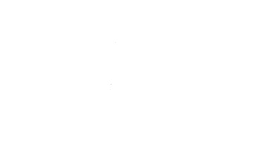 Siyah çizgi geleneksel Çin çay töreni ikonu beyaz arka planda izole edilmiş. Fincanlı çaydanlık. 4K Video hareketli grafik canlandırması