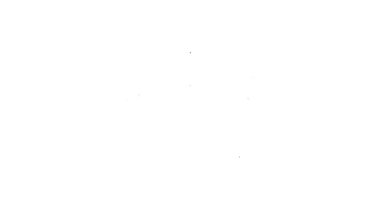 Siyah çizgi Gong müzik perküsyon enstrümanı dairesel metal disk simgesi beyaz arka planda izole edildi. 4K Video hareketli grafik canlandırması