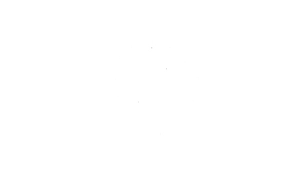 Línea negra Bombilla con concepto de icono de idea aislado sobre fondo blanco. Símbolo de energía e idea. Concepto de inspiración. Animación gráfica de vídeo 4K — Vídeo de stock