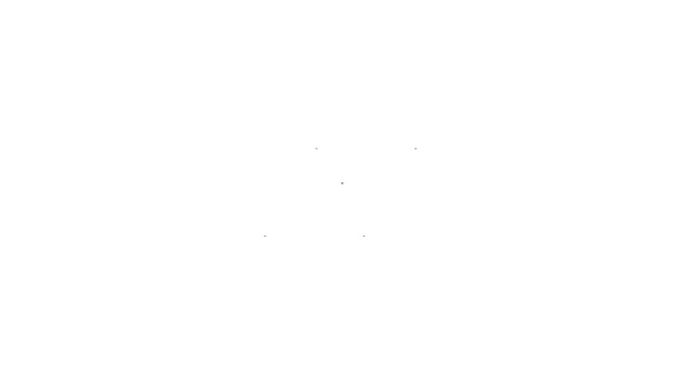Línea negra XYZ Icono del sistema de coordenadas aislado sobre fondo blanco. Eje XYZ para visualización estadística gráfica. Animación gráfica de vídeo 4K — Vídeo de stock