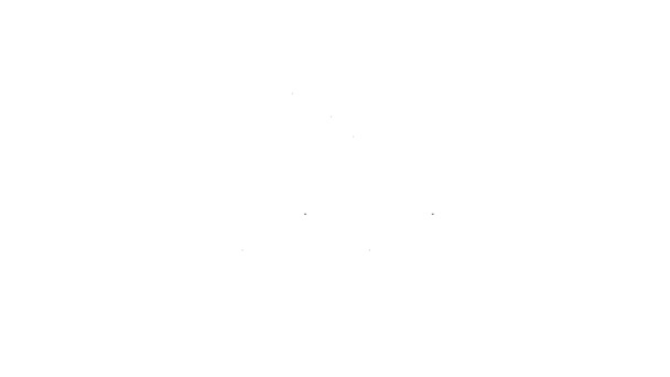Icono de camisa de línea negra aislado sobre fondo blanco. Animación gráfica de vídeo 4K — Vídeo de stock