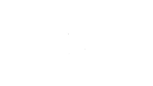 Linha preta ícone da bandeira da China isolado no fundo branco. Animação gráfica em movimento de vídeo 4K — Vídeo de Stock