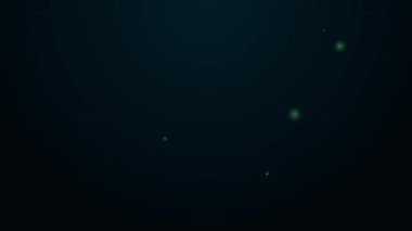 Parlayan neon hattı Fotoğraf rötuşlama simgesi siyah arkaplanda izole edildi. Fotoğrafçı, fotoğrafçılık, rötuş ikonu. 4K Video hareketli grafik canlandırması
