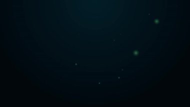 Parlayan neon hattı Meteoroloji termometresi, siyah zeminde izole edilmiş ısı ve soğuk ikonu ölçüyor. Termometre termometresi sıcak ya da soğuk hava gösteriyor. 4K Video hareketli grafik canlandırması
