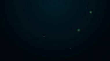 Parlak neon çizgili kolsuz tişört simgesi siyah arkaplanda izole edildi. 4K Video hareketli grafik canlandırması