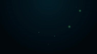 Üzerinde RIP yazılı parlak neon çizgisi Tombstone simgesi siyah arkaplanda izole edilmiş. Mezar ikonu. Mutlu Cadılar Bayramı Partisi. 4K Video hareketli grafik canlandırması