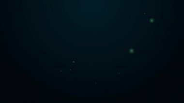 Parlayan neon hattı Lemon simgesi siyah arkaplanda izole edildi. 4K Video hareketli grafik canlandırması