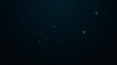 Parlayan neon hattı Lemon simgesi siyah arkaplanda izole edildi. 4K Video hareketli grafik canlandırması