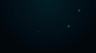 Parlayan neon hattı Alkol veya ruh yakıcı simgesi siyah arkaplanda izole edildi. Kimyasal ekipman. 4K Video hareketli grafik canlandırması
