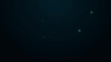 Parlayan neon hattı virüsten, mikroplardan ve bakteri simgesinden korunuyor. Bağışıklık sistemi konsepti. Corona virüsü 2019-nCoV. 4K Video hareketli grafik canlandırması