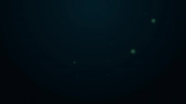 Parlayan neon çizgi kökü x sembol simgesi siyah arkaplanda izole edildi. Matematiksel ifade. 4K Video hareketli grafik canlandırması