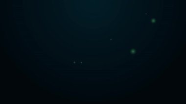 Doktor simgesiyle parlayan neon hattı diyaloğu siyah arkaplanda izole edildi. Doktor ve hasta diyaloğu. Sağlık hizmetleri hakkında danışmanlık. 4K Video hareketli grafik canlandırması