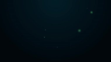 Siyah zemin üzerinde çapraz simge izole edilmiş parlak neon çizgisi Grave. 4K Video hareketli grafik canlandırması