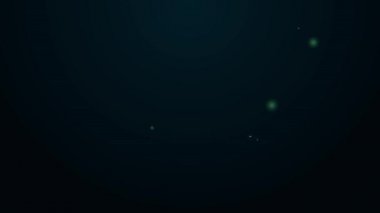 Üzerinde RIP yazılı parlak neon çizgisi Tombstone simgesi siyah arkaplanda izole edilmiş. Mezar ikonu. 4K Video hareketli grafik canlandırması