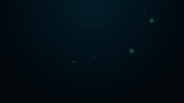Leuchtende Leuchtschrift Hummer oder Krabbenkralle Symbol isoliert auf schwarzem Hintergrund. 4K Video Motion Grafik Animation — Stockvideo