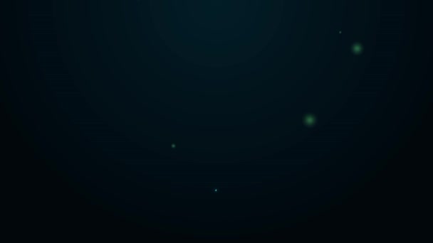 Leuchtendes Neon Line Diamond Symbol isoliert auf schwarzem Hintergrund. Schmuck-Symbol. Edelstein. 4K Video Motion Grafik Animation — Stockvideo