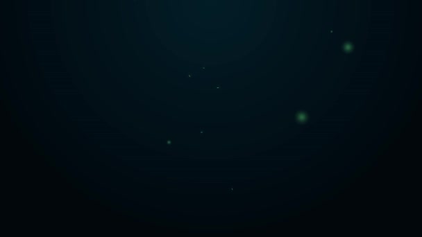 Glödande neon linje Vattenmelon ikon isolerad på svart bakgrund. 4K Video motion grafisk animation — Stockvideo