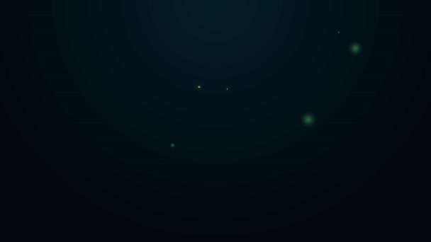 Светящийся неоновая линия Помидор значок изолирован на черном фоне. Видеографическая анимация 4K — стоковое видео