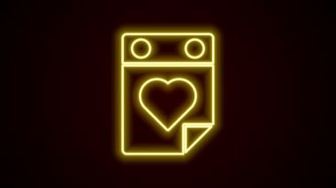 Parlayan neon hattı Doktor randevu simgesi siyah arkaplanda izole edildi. Takvim, planlama kurulu, ajanda, danışman doktor. 4K Video hareketli grafik canlandırması