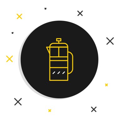 Fransız basın simgesi beyaz arkaplanda izole edildi. Renkli taslak konsepti. Vektör