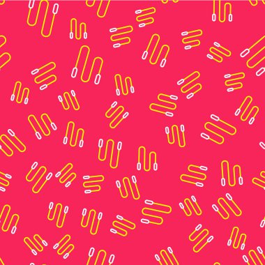 İp atlama simgesi kırmızı arkaplanda izole edilmiş. İp atlıyorum. Spor malzemeleri. Vektör