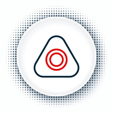 Çizgi Dikiş simgesi beyaz arkaplanda izole edildi. Renkli taslak konsepti. Vektör