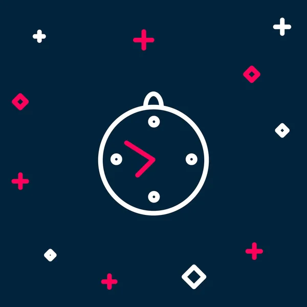 Zeituhr-Symbol isoliert auf blauem Hintergrund. Zeitsymbol. Buntes Rahmenkonzept. Vektor — Stockvektor