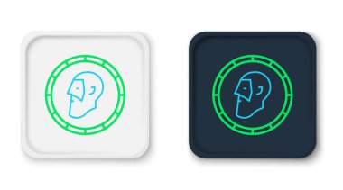 Beyaz arka planda izole edilmiş Kadim yazı karakteri simgesi. Renkli taslak konsepti. Vektör