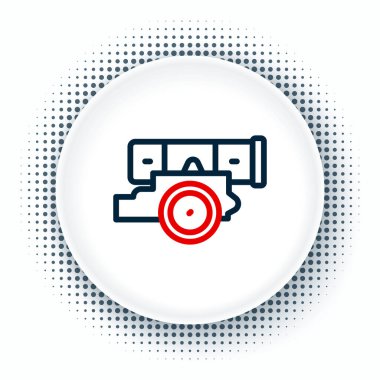 Çizgi Topu simgesi beyaz arkaplanda izole edildi. Renkli taslak konsepti. Vektör