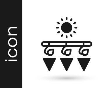 Beyaz arkaplanda siyah kuru üzüm ikonu var. Kurutulmuş üzüm. Vektör